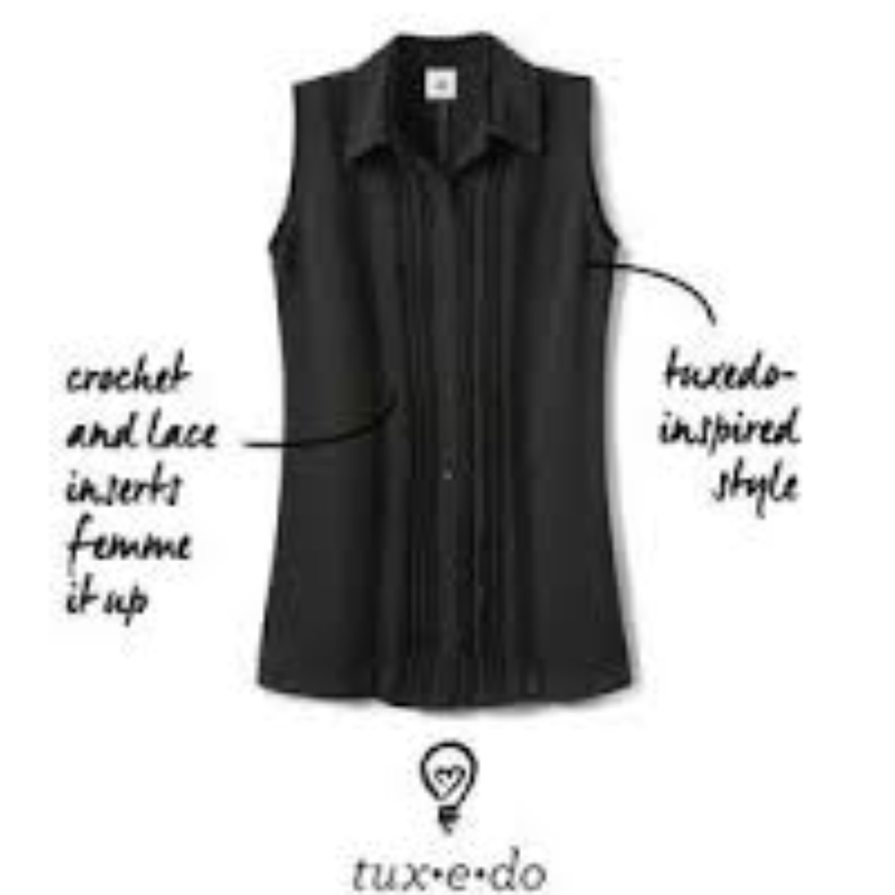 CAbi  Black Jagger Blouse Vintage Look  #3266 Small - Picture 2 of 7